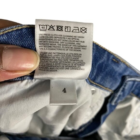 Uniqlo Women's Medium Indigo High Rise Skinny Flare Denim Jeans - Picture 6 of 8